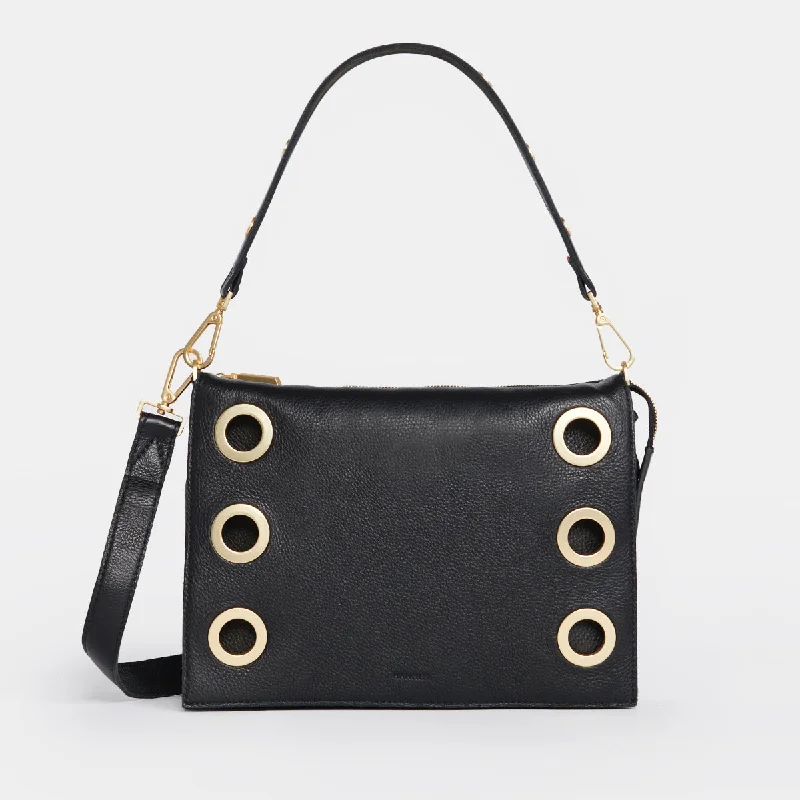  Fashion-Forward Bags At Exclusive Promotional PricesMontana Clutch | Black/Brushed Gold | Lrg
