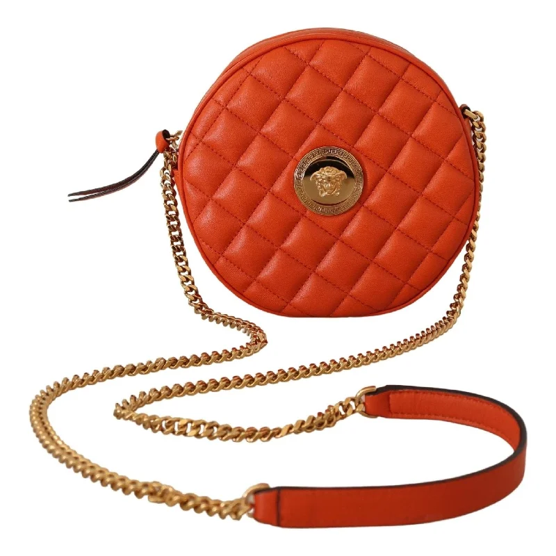 Shop Timeless And Trendy Bags At Limited-Time DiscountsVersace Elegant Round Nappa Leather Crossbody Bag Shop Timeless And Trendy Bags At Limited-Time DiscountsVersace Elegant Round Nappa Leather Crossbody Bag