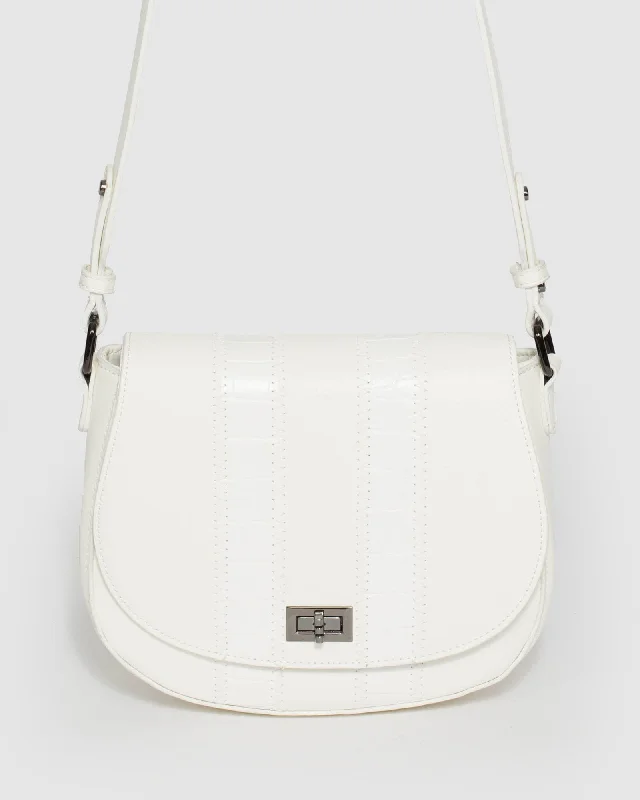  Grab Your Favorite Handbags At Discounted PricesWhite Valeria Panel Crossbody Bag