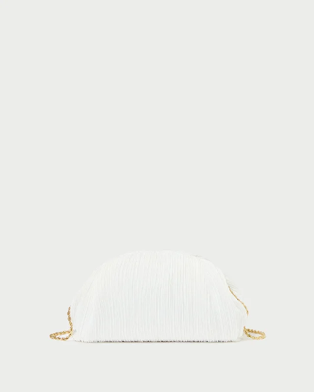  Premium Handbags At Budget-Friendly PricesBailey White Pleated Dome Clutch
