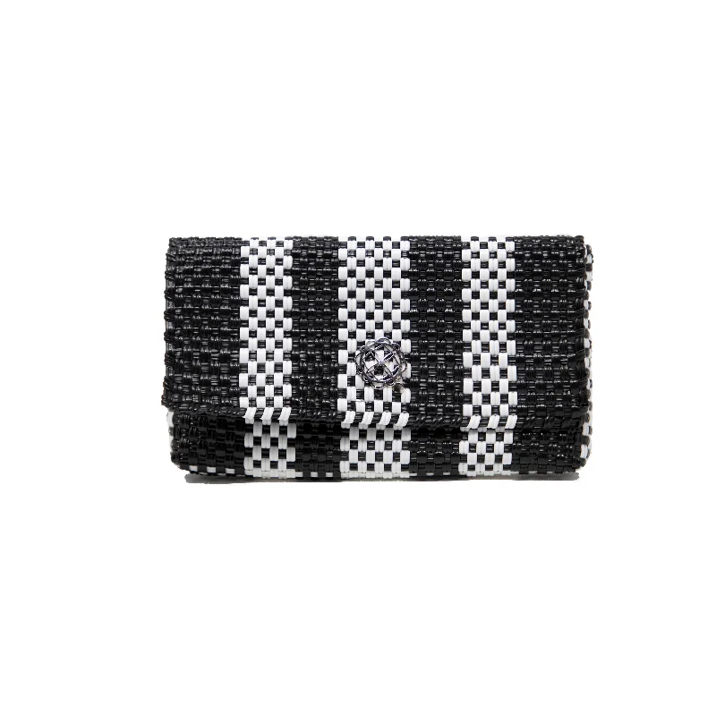  Upgrade Your Look With Fashionable BagsBLACK STRIPE CLUTCH
