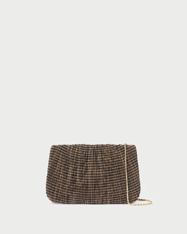  Must-Have Bags At Irresistible DiscountsBrit Brown/Black Check Pleated Clutch