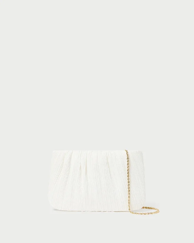  Stylish Bags At Unbeatable Prices – Shop NowBrit White Flat Pleated Clutch