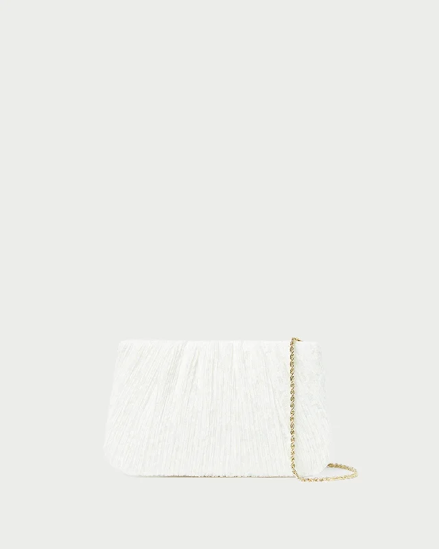  Luxury Totes At The Lowest Prices Of The SeasonBrit White Lace Flat Clutch