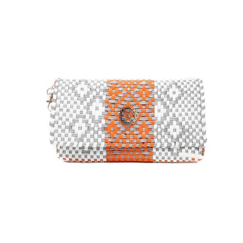  Trendy Backpacks With Big DiscountsSILVER ORANGE CLUTCH