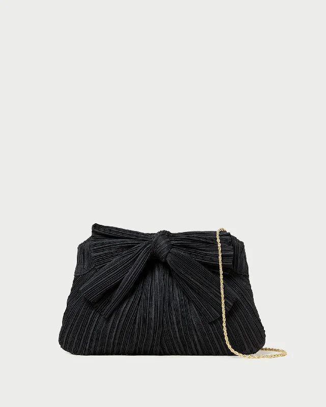  Seasonal Sale On Trendy HandbagsRayne Black Bow Clutch