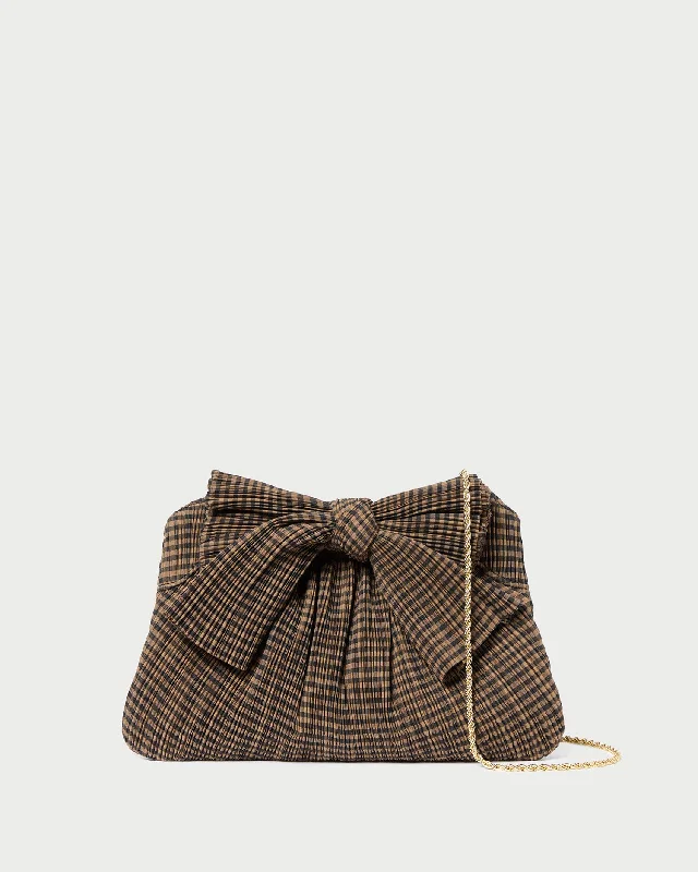  Flash Sale On Elegant Bags – Limited Stock AvailableRayne Brown/Black Pleated Bow Clutch
