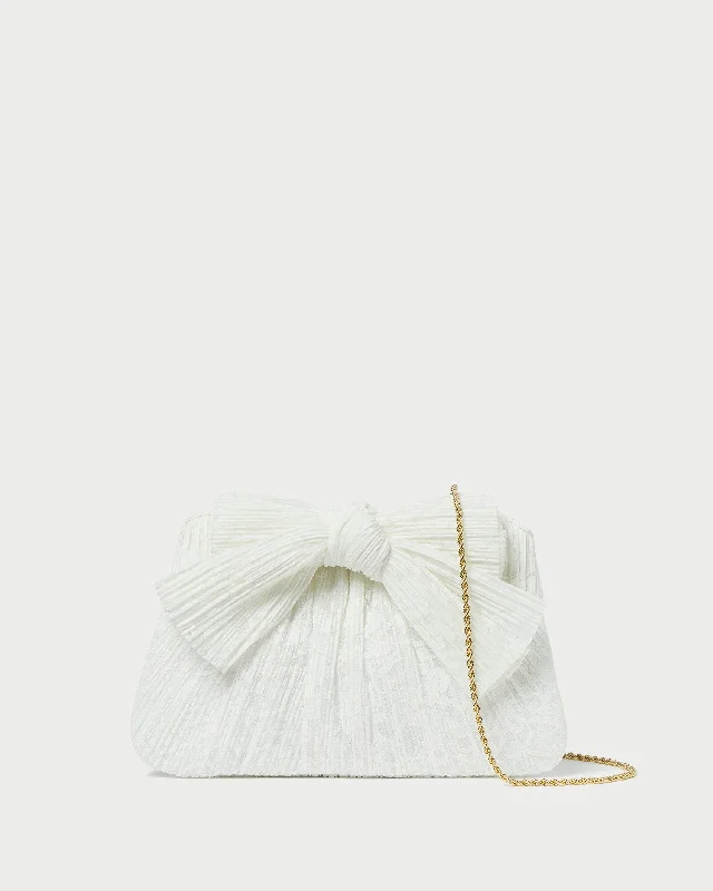  Grab Your Favorite Handbags At Discounted PricesRayne White Lace Bow Clutch