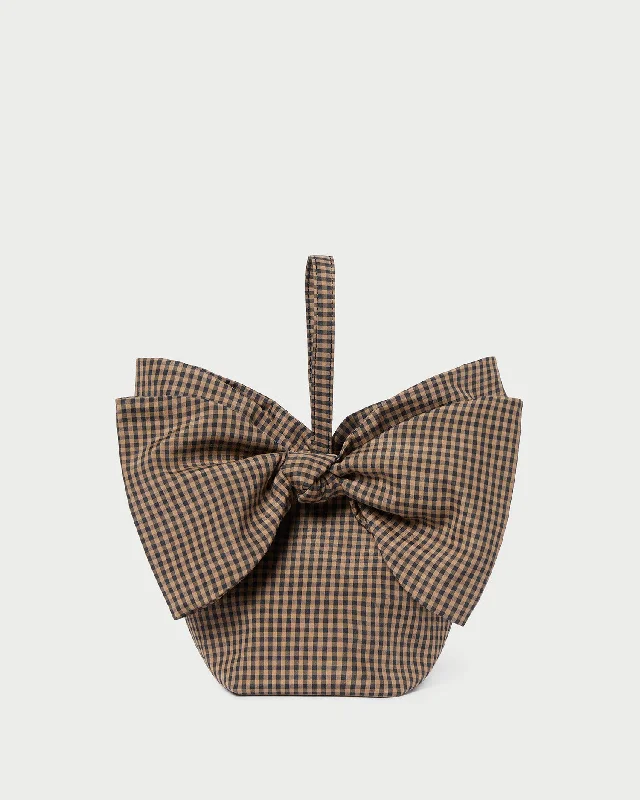  Fashion-Forward Bags At Exclusive Promotional PricesRuby Brown/Black Check Bow Bag