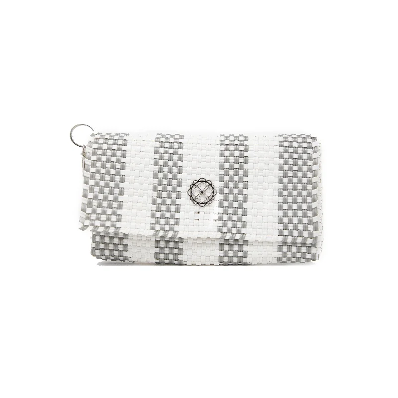  The Perfect Bag Sale For A Seasonal RefreshSILVER STRIPE CLUTCH