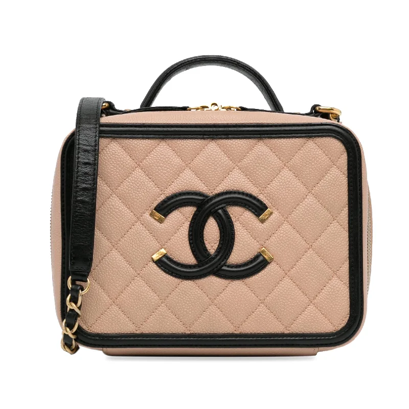  The Best Handbag Deals Are Available NowChanel Medium Caviar CC Filigree Vanity Case (SHG-BTqCcq)