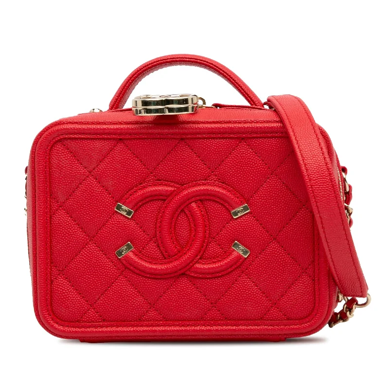  Shoulder Bags, Crossbody Bags, And More On SaleChanel Small Caviar Filigree Vanity Case (SHG-8sX2Za)