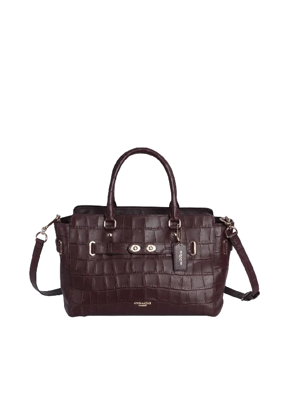  Grab Your Favorite Handbags For LessCROCODILE EMBOSSED BLAKE CARRYALL SATCHEL