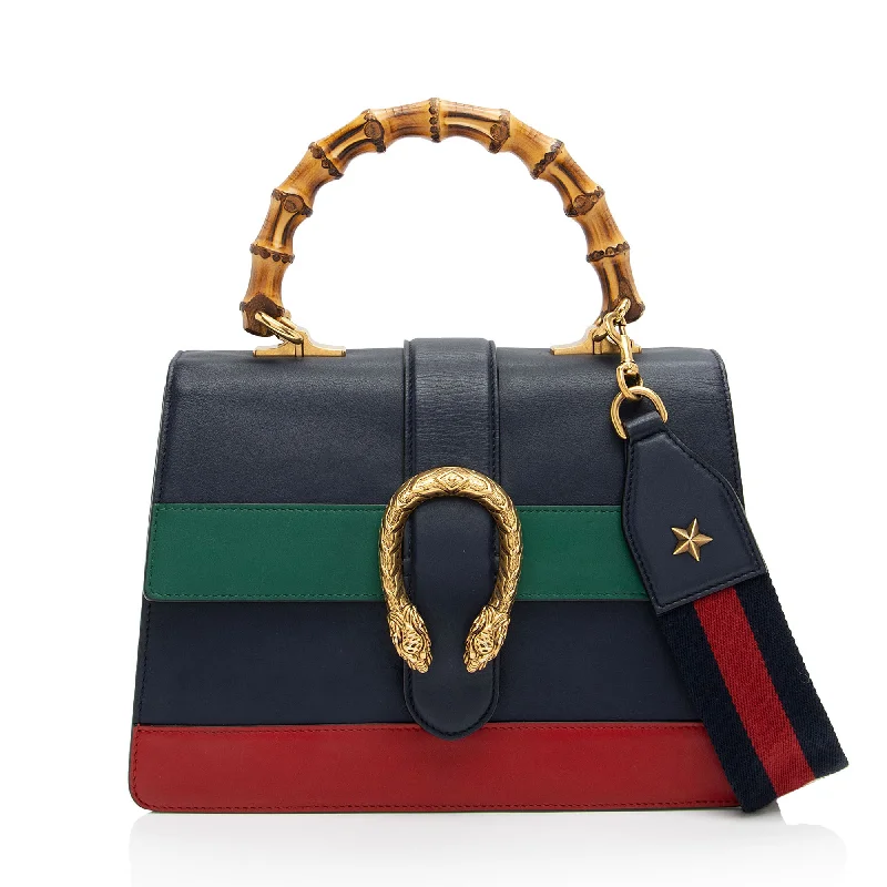  Trendy Purses At Exclusive Promotional RatesGucci Leather Bamboo Dionysus Medium Top Handle (SHF-ZwptD2)