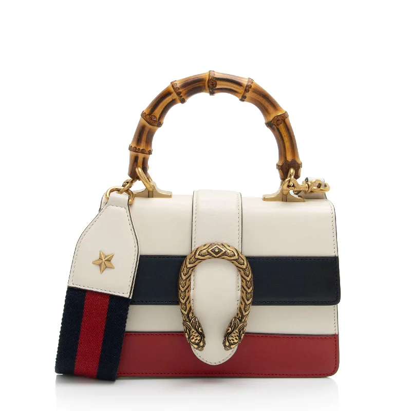  Flash Sale On Designer BagsGucci Leather Bamboo Dionysus XS Top Handle (SHF-5QT67o)