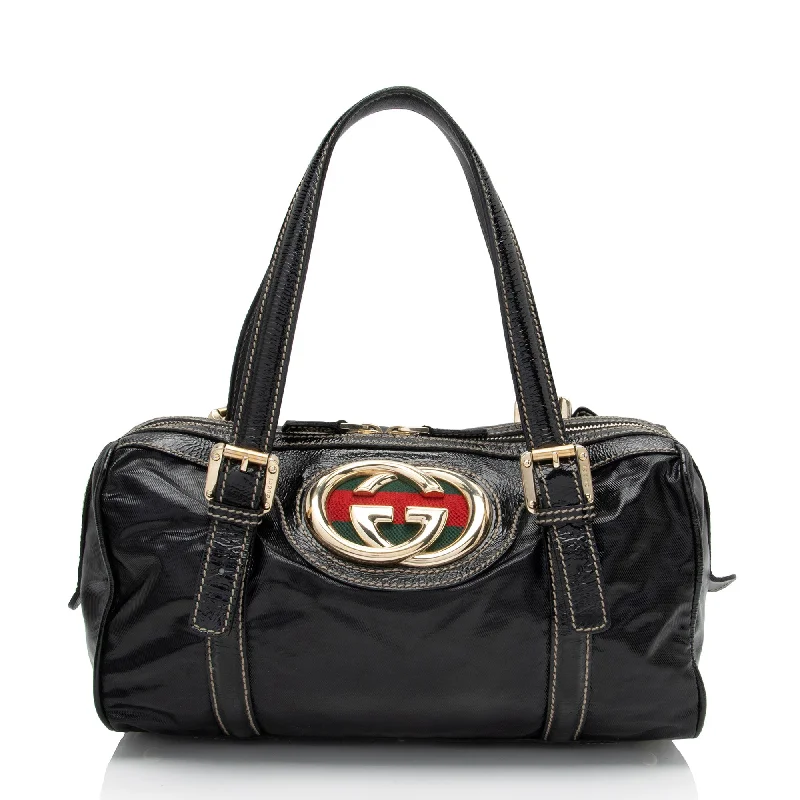  The Ultimate Handbag Sale – Elegant Styles At Lower PricesGucci Patent Leather Britt Small Boston Bag (SHF-54W2Qo)
