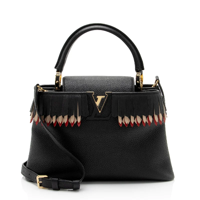  Fashionable Handbags, Limited-Time DealsLouis Vuitton Taurillon Fringe Capucines BB Bag (SHF-hlIFH5)