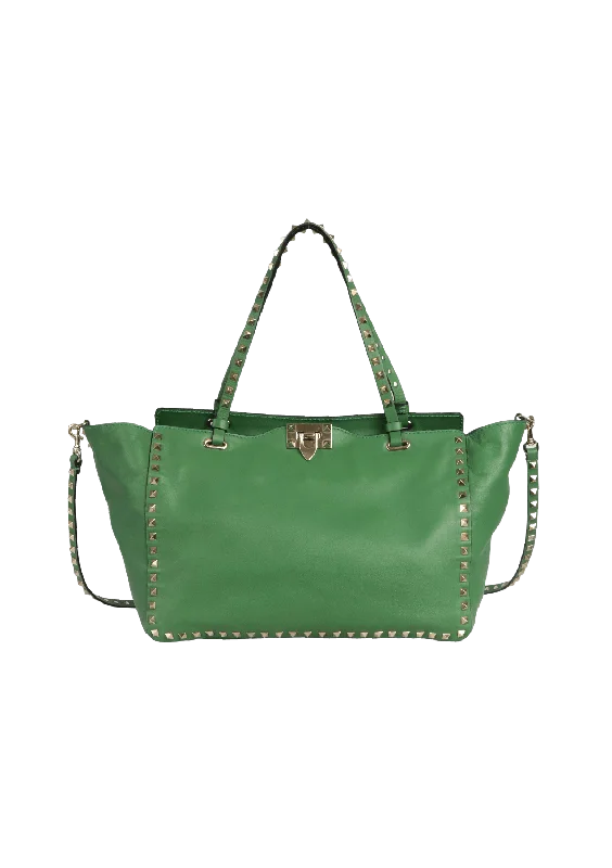  Luxury Bags, Budget PricesMEDIUM ROCKSTUD TOTE
